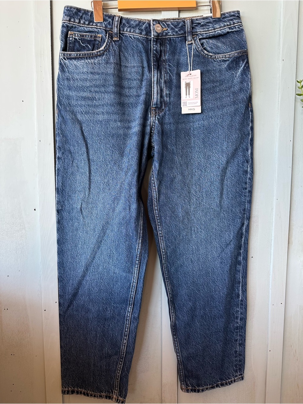 NWT Mango Mom High Waist Regular Fit Ankle Length Jeans in Dark Blue - Picture 10 of 16